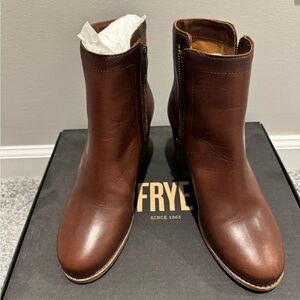 Frye Brown Addie Double Zip Boots